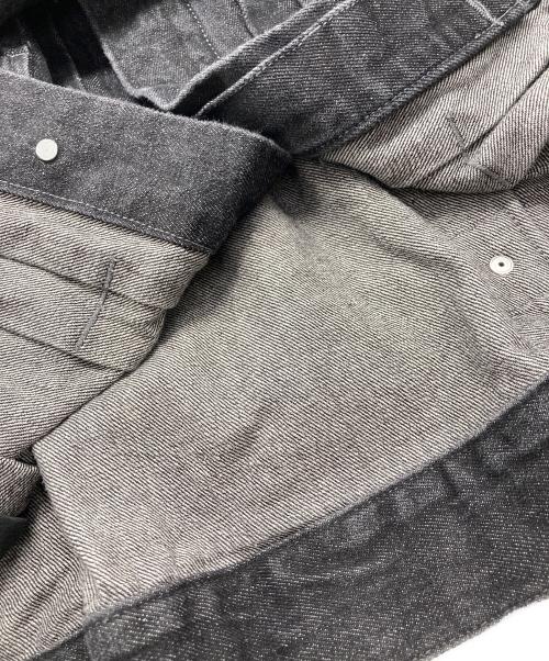 WYM LIDNM（ウィム バイ リドム）WYM LIDNM (ウィム バイ リドム) HEAVY OZ WIDE DENIMデニムジャケット ブラック サイズ:Ｓの古着・服飾アイテム