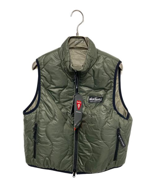 WILD THINGS（ワイルドシングス）WILD THINGS (ワイルドシングス) 〈別注〉 リバーシブル 中綿ベスト グリーン サイズ:Ｓの古着・服飾アイテム