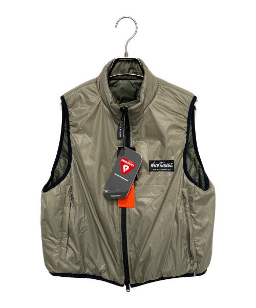 WILD THINGS（ワイルドシングス）WILD THINGS (ワイルドシングス) 〈別注〉 リバーシブル 中綿ベスト グリーン サイズ:Ｓの古着・服飾アイテム