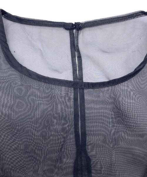 HeRIN.CYE（ヘリンドットサイ）HeRIN.CYE (ヘリンドットサイ) シアー メニー フリル ベスト ブラック サイズ:FREEの古着・服飾アイテム