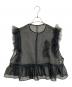 HeRIN.CYE（ヘリンドットサイ）の古着「シアー メニー フリル ベスト」｜ブラック