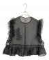 HeRIN.CYE (ヘリンドットサイ) シアー メニー フリル ベスト ブラック サイズ:FREE：6000円