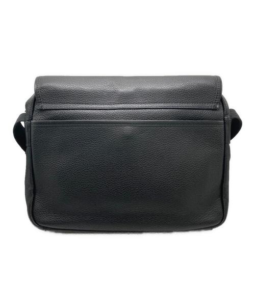 COMPLEX-GARDENS（コンプレックス ガーデンズ）COMPLEX-GARDENS (コンプレックス ガーデンズ) シュリンクレザー メッセンジャーバッグ ブラックの古着・服飾アイテム
