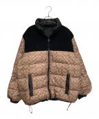 COACHコーチ）の古着「リバーシブル シェルパ シグネチャー ダウン ジャケット」｜ベージュ×ブラック