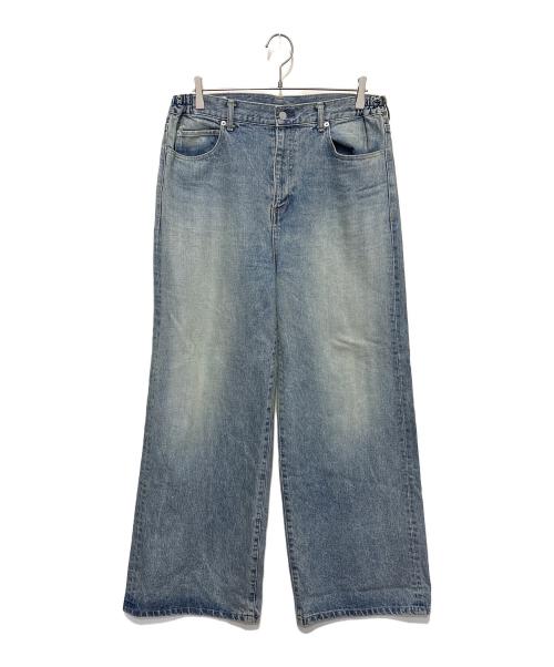 OPENING act（オープニングアクト）OPENING act (オープニングアクト) ハイエンドクオリティスタイルデニム-バギーストレートシルエット ブルー サイズ:Ｌの古着・服飾アイテム
