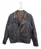 BILL KELSO MFG CO.ビルケルソー・マニュファクチャリング・カンパニー）の古着「WILD BOY ダブルライダースジャケット」｜ブラウン