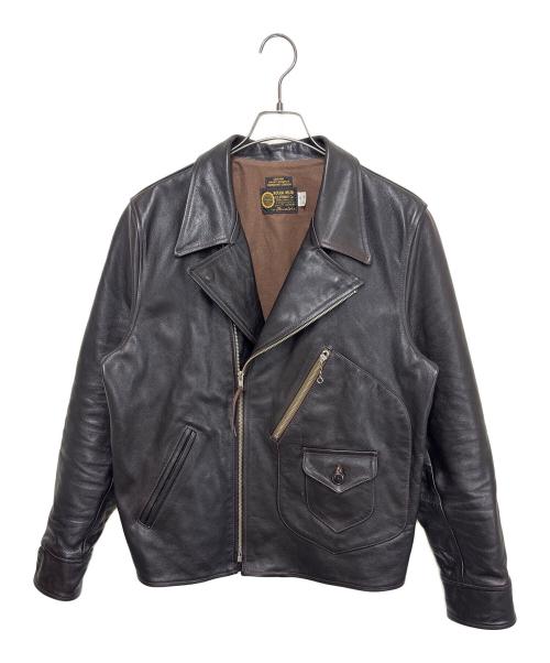 BILL KELSO MFG CO.（ビルケルソー・マニュファクチャリング・カンパニー）BILL KELSO MFG CO. (ビルケルソー・マニュファクチャリング・カンパニー) WILD BOY ダブルライダースジャケット ブラウン サイズ:42（実寸サイズをご確認ください）の古着・服飾アイテム