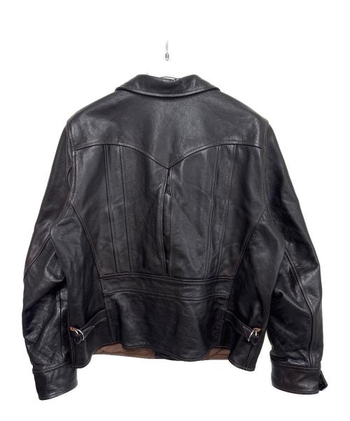 BILL KELSO MFG CO.（ビルケルソー・マニュファクチャリング・カンパニー）BILL KELSO MFG CO. (ビルケルソー・マニュファクチャリング・カンパニー) WILD BOY ダブルライダースジャケット ブラウン サイズ:42（実寸サイズをご確認ください）の古着・服飾アイテム