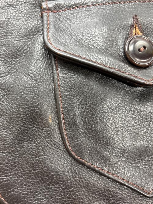 BILL KELSO MFG CO.（ビルケルソー・マニュファクチャリング・カンパニー）BILL KELSO MFG CO. (ビルケルソー・マニュファクチャリング・カンパニー) WILD BOY ダブルライダースジャケット ブラウン サイズ:42（実寸サイズをご確認ください）の古着・服飾アイテム