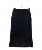 ADAWASアダワス）の古着「シャイニーモール ストレートスカート」｜ブラック