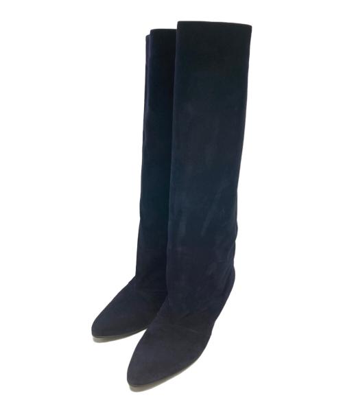 NEBULONIE（ネブローニ）NEBULONIE (ネブローニ) スエードロングブーツ ネイビー サイズ:36の古着・服飾アイテム
