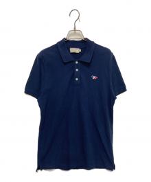 maison kitsune（メゾンキツネ）の古着「トリコロール フォックスパッチポロシャツ」｜ネイビー