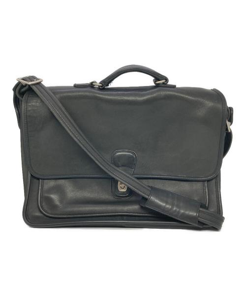 COACH（コーチ）COACH (コーチ) オールレザーブリーフケース ブラックの古着・服飾アイテム