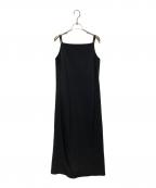 Mila Owenミラオーウェン）の古着「ベア付ストレートナローマキシキャミワンピース」｜ブラック