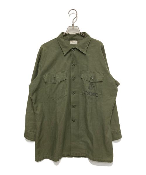 USMC（ユーエスエムシー）USMC (ユーエスエムシー) ヴィンテージユーティリティシャツ オリーブ サイズ:17 1/2×32の古着・服飾アイテム