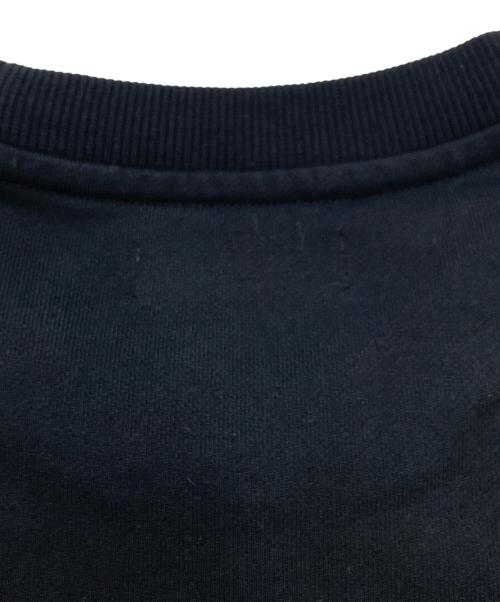 FRED PERRY（フレッドペリー）FRED PERRY (フレッドペリー) ピンストライプパネル クルーネックスウェット ブラック サイズ:Lの古着・服飾アイテム