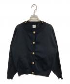 Spick and Spanスピック＆スパン）の古着「ウォッシャブクルーネックカーディガン」｜ブラック