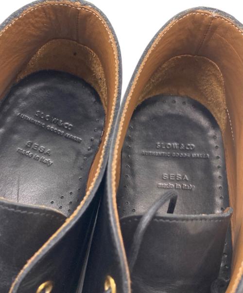 SLOW&CO（スロウアンドコー）SLOW&CO (スロウアンドコー) モカシンブーツ ブラック サイズ:42の古着・服飾アイテム