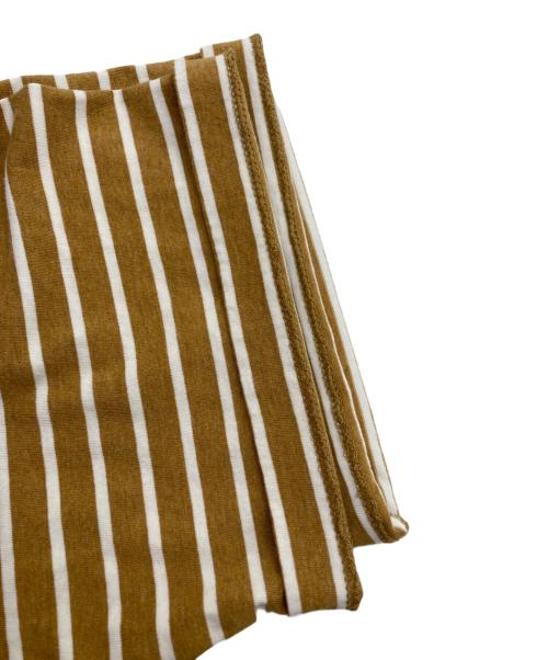 HUMAN MADE（ヒューマンメイド）HUMAN MADE (ヒューマンメイド) HEART STRIPED T-SHIRT / ハートストライプTシャツ ベージュ サイズ:XLの古着・服飾アイテム