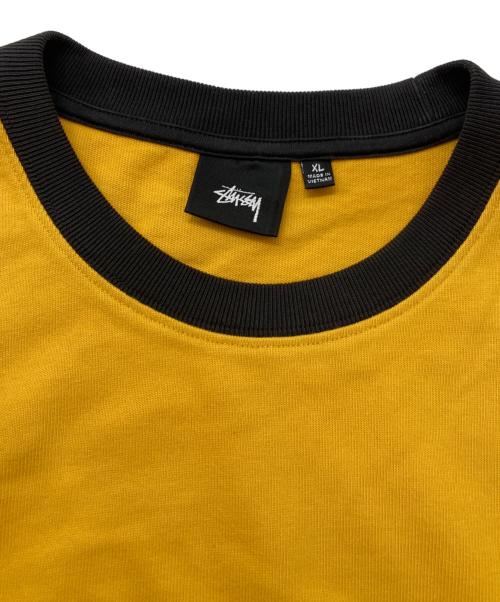 stussy（ステューシー）stussy (ステューシー) スポーツリンガーTシャツ イエロー サイズ:XLの古着・服飾アイテム