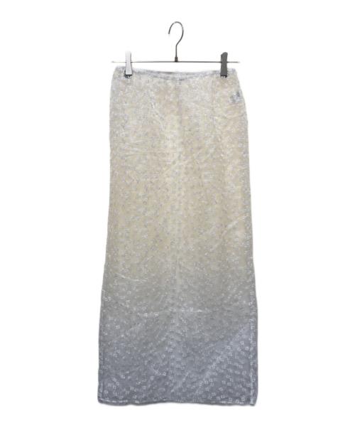 LOEFF（ロエフ）LOEFF (ロエフ) シアークローバーエンブロイダリースカート シアーロングスカート ホワイト サイズ:1の古着・服飾アイテム