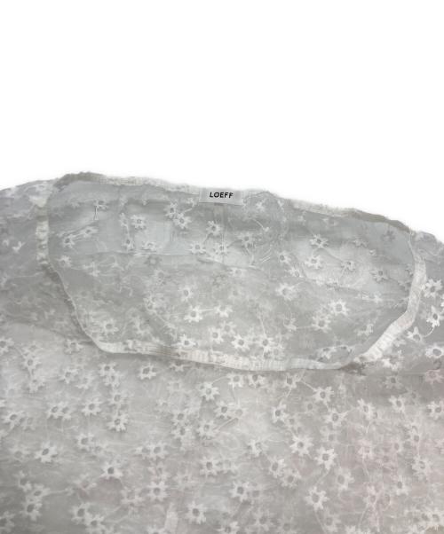 LOEFF（ロエフ）LOEFF (ロエフ) シアークローバーエンブロイダリースカート シアーロングスカート ホワイト サイズ:1の古着・服飾アイテム