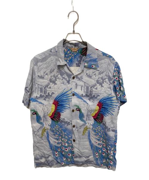 KAMEHAMEHA（カメハメハ）KAMEHAMEHA (カメハメハ) Sun Surf (サンサーフ) 復刻 スペシャルエディション アロハシャツ グレー サイズ:Ｍの古着・服飾アイテム