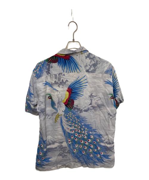 KAMEHAMEHA（カメハメハ）KAMEHAMEHA (カメハメハ) Sun Surf (サンサーフ) 復刻 スペシャルエディション アロハシャツ グレー サイズ:Ｍの古着・服飾アイテム