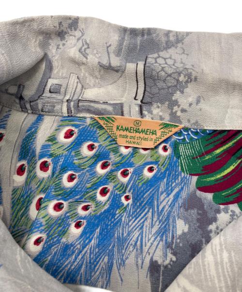 KAMEHAMEHA（カメハメハ）KAMEHAMEHA (カメハメハ) Sun Surf (サンサーフ) 復刻 スペシャルエディション アロハシャツ グレー サイズ:Ｍの古着・服飾アイテム