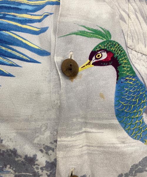 KAMEHAMEHA（カメハメハ）KAMEHAMEHA (カメハメハ) Sun Surf (サンサーフ) 復刻 スペシャルエディション アロハシャツ グレー サイズ:Ｍの古着・服飾アイテム