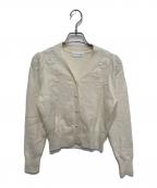 La boutique BonBonラブティックボンボン）の古着「お花刺繍クロップドカーディガン」｜アイボリー