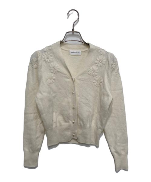 La boutique BonBon（ラブティックボンボン）La boutique BonBon (ラブティックボンボン) お花刺繍クロップドカーディガン アイボリー サイズ:FREEの古着・服飾アイテム