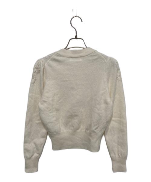 La boutique BonBon（ラブティックボンボン）La boutique BonBon (ラブティックボンボン) お花刺繍クロップドカーディガン アイボリー サイズ:FREEの古着・服飾アイテム