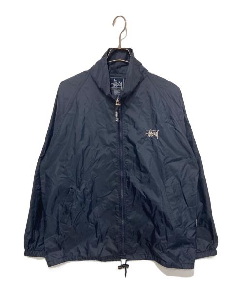 stussy sport（ステューシー スポーツ）stussy sport (ステューシー スポーツ) ロゴ刺繍ナイロンジャケット ネイビー サイズ:Lの古着・服飾アイテム