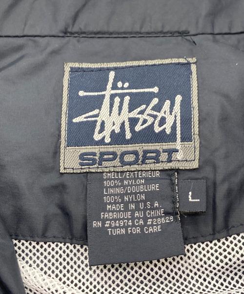 stussy sport（ステューシー スポーツ）stussy sport (ステューシー スポーツ) ロゴ刺繍ナイロンジャケット ネイビー サイズ:Lの古着・服飾アイテム