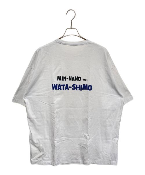 SSZ（エスエスズィー）SSZ (エスエスズィー) MIN-NANO (ミンナノ) コラボバックプリントTシャツ ホワイト サイズ:Lの古着・服飾アイテム