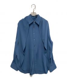 LiNoH（リノー）の古着「ボウタイ付きシャツ」｜ブルー