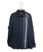 UNITED TOKYOユナイテッドトーキョー）の古着「花柄ストライプシャツ」｜ブラック