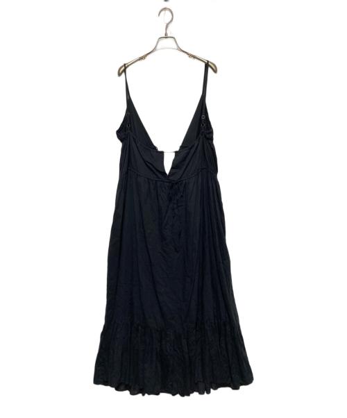 crinkle crinkle crinkle（クリンクル クリンクル クリンクル）crinkle crinkle crinkle (クリンクル クリンクル クリンクル) インドコットンキャミソールワンピース ブラック サイズ:FREEの古着・服飾アイテム