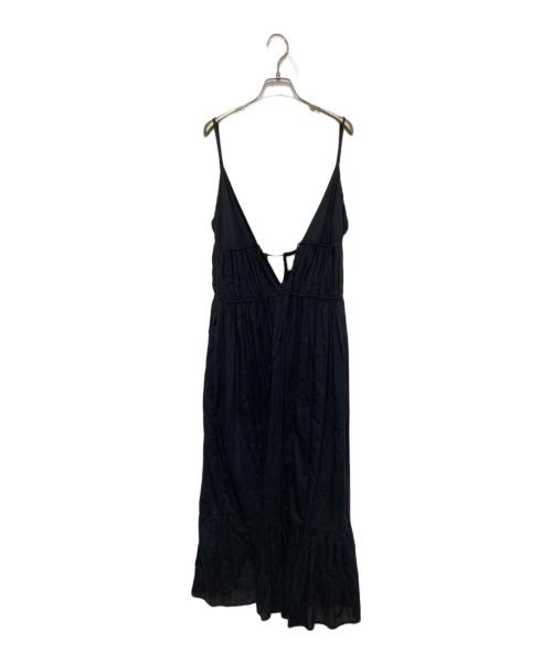 crinkle crinkle crinkle（クリンクル クリンクル クリンクル）crinkle crinkle crinkle (クリンクル クリンクル クリンクル) インドコットンキャミソールワンピース ブラック サイズ:FREEの古着・服飾アイテム