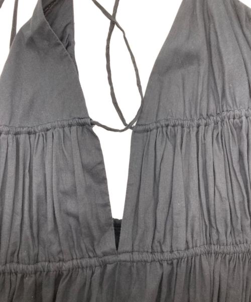 crinkle crinkle crinkle（クリンクル クリンクル クリンクル）crinkle crinkle crinkle (クリンクル クリンクル クリンクル) インドコットンキャミソールワンピース ブラック サイズ:FREEの古着・服飾アイテム