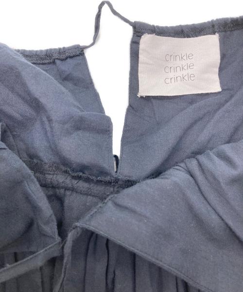 crinkle crinkle crinkle（クリンクル クリンクル クリンクル）crinkle crinkle crinkle (クリンクル クリンクル クリンクル) インドコットンキャミソールワンピース ブラック サイズ:FREEの古着・服飾アイテム
