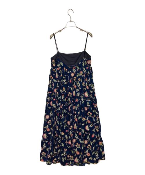 SLOBE IENA（スローブ イエナ）SLOBE IENA (スローブ イエナ) ベルベットエンブロイダリー キャミワンピース ネイビー サイズ:FREEの古着・服飾アイテム
