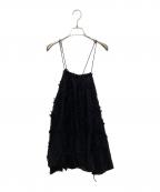 crinkle crinkle crinkle×SLOBE IENAクリンクル クリンクル クリンクル×スローブ イエナ）の古着「別注エンブロイダリーキャミソール」｜ブラック