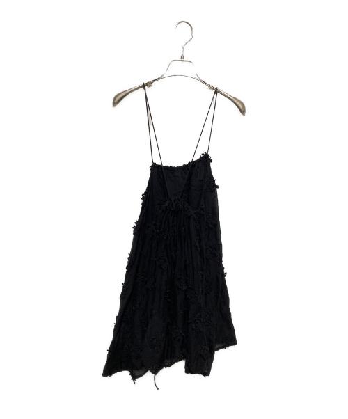 crinkle crinkle crinkle（クリンクル クリンクル クリンクル）crinkle crinkle crinkle (クリンクル クリンクル クリンクル) SLOBE IENA (スローブ イエナ) 別注エンブロイダリーキャミソール ブラック サイズ:FREEの古着・服飾アイテム