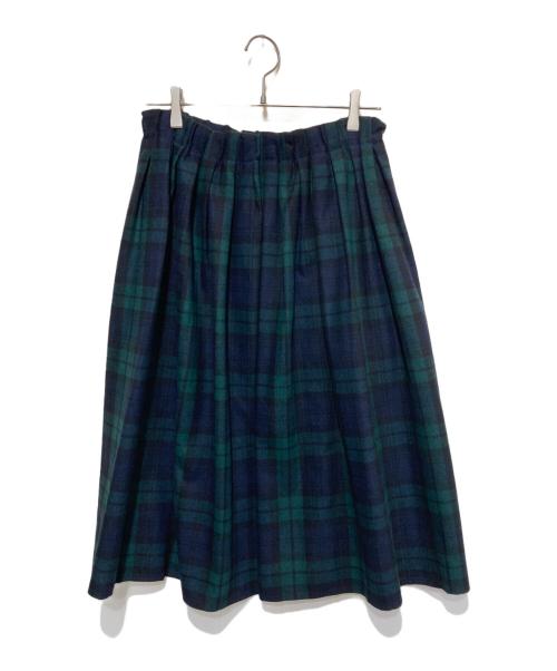 O'NEIL OF DUBLIN（オニールオブダブリン）O'NEIL OF DUBLIN (オニールオブダブリン) aranciato別注 ウール ブレンド タック チェック スカート グリーン サイズ:38の古着・服飾アイテム