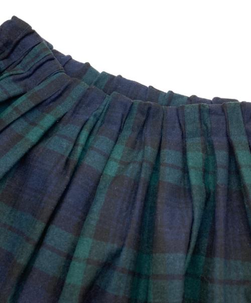 O'NEIL OF DUBLIN（オニールオブダブリン）O'NEIL OF DUBLIN (オニールオブダブリン) aranciato別注 ウール ブレンド タック チェック スカート グリーン サイズ:38の古着・服飾アイテム