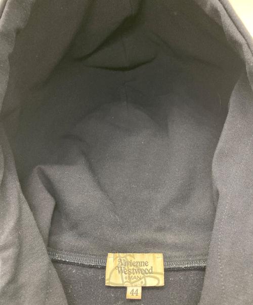 Vivienne Westwood（ヴィヴィアンウエストウッド）Vivienne Westwood (ヴィヴィアンウエストウッド) オーブ刺繍ジップパーカー ネイビー×グリーン サイズ:44の古着・服飾アイテム