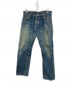 EVISUエヴィス）の古着「カモメプリント ボタンフライデニムパンツ」｜インディゴ