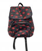 Kate Spadeケイトスペード）の古着「リップバックパック」｜ブラック×レッド